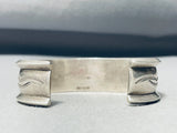 Slim Kokopelli Vintage Native American Navajo Hand Tooled Sterling Silver Bracelet-Nativo Arts