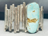 Most Unique Native American Navajo #8 Turquoise Staggered Sterling Silver Bracelet-Nativo Arts