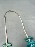 Native American 220 Grams Massive Nugget Vintage Navajo Heishi Turquoise Necklace Old-Nativo Arts