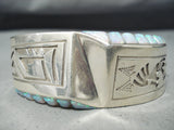 Tremendous Navajo Native American Inlay Synthetic Opal Sterling Silver Bracelet-Nativo Arts