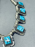 One Of The Best Vintage Native American Navajo Turquoise Choker Sterling Silver Necklace-Nativo Arts