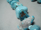 488 Gram Monstrous Vintage Native American Navajo Gilbert Turquoise Sterling Silver Necklace-Nativo Arts