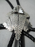 Benny Yazzie Navajo Sterling Silver Toad Bolo Native American-Nativo Arts