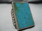 Amazing Vintage Navajo Turquoise Native American Sterling Silver Ring-Nativo Arts