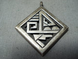 Native American Historical Vintage Michael Kabotie Sterling Silver Pendant-Nativo Arts