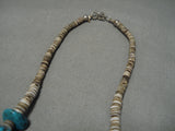 Incredible Vintage Native American Navajo Blue Gem Turquoise Sterling Silver Necklace-Nativo Arts