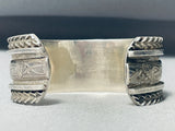 Native American Heavy Vintage Southwestern Sterling Silver Sugilite Bracelet Cuff-Nativo Arts