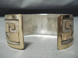 Gold Kachina Navajo Sterling Silver & Gf Storyteller Bracelet Native American-Nativo Arts
