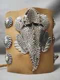 Important Most Unique Native American Navajo Sterling Silver Horned Toad Ketoh Bracelet-Nativo Arts