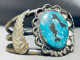 Museum Vintage Native American Navajo Rare Deposit Kingman Turquoise Sterling Silver Bracelet-Nativo Arts