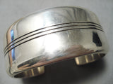Magnificent Vintage Navajo Sterling Silver Bracelet Native American-Nativo Arts