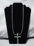 Stunning Vintage Navajo Sterling Silver Cross Native American Necklace-Nativo Arts