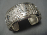 Important Randy Hoskie Vintage Navajo Sterling Silver Native American Bracelet-Nativo Arts