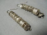 Marvelous Vintage Navajo Dangle Sterling Silver Native American Earrings-Nativo Arts