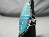 Incredible Navajo Turquoise Sterling Silver Ring Native American-Nativo Arts