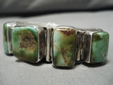 Opulent Vintage Native American Navajo Damale Turquoise Sterling Silver Bracelet Old-Nativo Arts