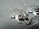 Marvelous Navajo Sterling Silver Toad Earrings Native American-Nativo Arts