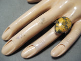 Dynamic Navajo Bumblebee Jasper Sterling Silver Ring Native American-Nativo Arts