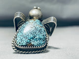 Huge Bug Whimsical Vintage Native American Navajo Spider Turquoise Sterling Silver Ring-Nativo Arts