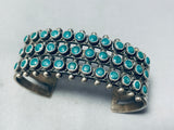 Very Early Vintage Native American Zuni Cerrillos Turquoise Sterling Silver Bracelet-Nativo Arts