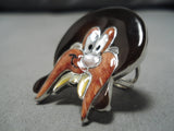 Incredible Native American Zuni Don Dewa Sterling Silver Yosemite Sam Stelring Silver Ring-Nativo Arts