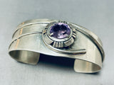 Native American Important Vintage Cochiti Amethyst Sterling Silver Bracelet-Nativo Arts