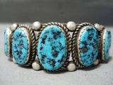 Tremendous Vintage Native American Navajo Blue Turquoise Sterling Silver Bracelet Cuff-Nativo Arts