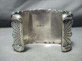 200 Gram Vintage Native American Chunky Turquoise Sterling Silver Bracelet Old-Nativo Arts