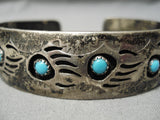 Pearlene Spencer Vintage Native American Navajo Turquoise Sterling Silver Bracelet Old-Nativo Arts