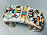 One Of The Most Intricate Ever Vintage Native American Zuni Turquoise Sterling Silver Bracelet-Nativo Arts