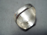 Marie Thompson Vintage Navajo Native American Turquoise Sterling Silver Ring-Nativo Arts
