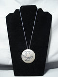 Rare Hopicrafts Vintage Hopi Native American Sterling Silver Necklace Pin-Nativo Arts