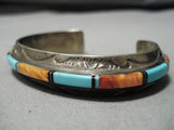 Museum Quality Vintage Native American Navajo Turquoise Sterling Silver Bracelet Cuff Old-Nativo Arts