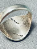 Heavy Rare Vintage Native American Zuni Coral Bird Sterling Silver Ring-Nativo Arts