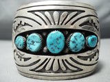 Best Vintage Native American Navajo Howie Begay Turquoise Sterling Silver Geomtric Bracelet-Nativo Arts