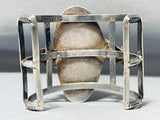 Symbolic Toad And Morenci Turquoise Vintage Native American Navajo Sterling Silver Bracelet-Nativo Arts