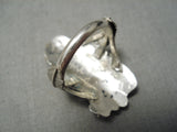 One Of Best Hand Carved Vintage Zuni Native American Eagle Sterling Silver Ring-Nativo Arts