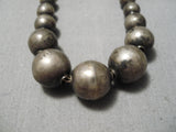 Exquisite Vintage Native American Navajo Hand Wrought Sterling Silver Necklace Old-Nativo Arts