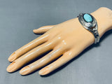Astonishing Vintage Native American Navajo Blue Diamond Turquoise Sterling Silver Bracelet-Nativo Arts