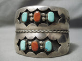 One Of The Biggest Best Vintage Native American Navajo Sterling Silver Shadowbox Bracelet-Nativo Arts