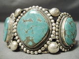 One Of Best Vintage Native American Navajo Ricky Martinez Turquoise Sterling Silver Bracelet-Nativo Arts