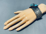 Opulent Vintage Spider Native American Navajo Turquoise Sterling Silver Bracelet-Nativo Arts