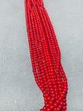 Best Signed Native American Navajo Circular Coral Very Rare Sterling Silver Necklace-Nativo Arts