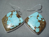 Incredible Navajo Native American 8 Turquoise Sterling Silver Earrings-Nativo Arts