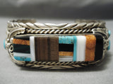 One Of Best Vintage Native American Navajo John Mike Turquoise Sterling Silver Bracelet Old-Nativo Arts