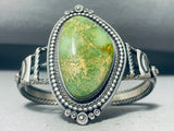 Wally Yazzie Jr Vintage Native American Navajo Royston Turquoise Sterling Silver Bracelet-Nativo Arts