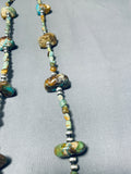 Very Rare Vintage Native American Navajo Chunky Royston Turquoise Sterling Silver Necklace-Nativo Arts