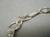 Native American Authentic Vintage Santo Domingo Anthony Lovato Sterling Silver Bracelet-Nativo Arts