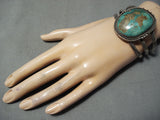 Huge Vintage Native American Navajo Royston Turquoise Sterling Silver Bracelet-Nativo Arts
