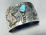 Best Frddy Platero Vintage Native American Navajo Turquoise Sterling Silver Bracelet-Nativo Arts